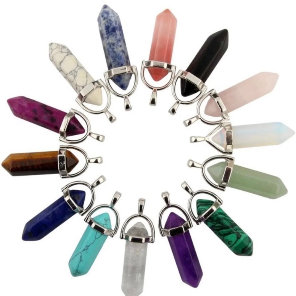 Multicolor healing crystals.